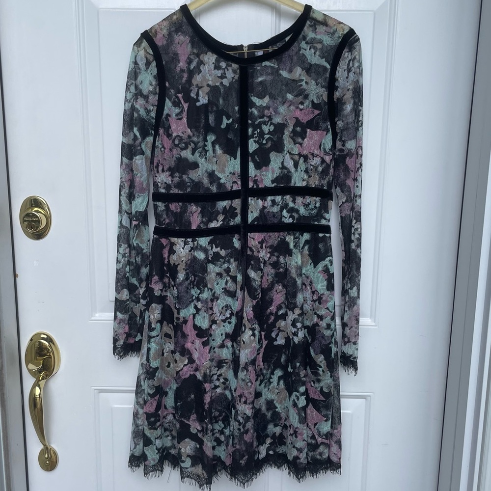 Fire LA dress with black velvet